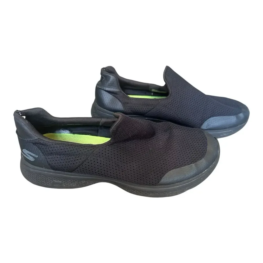 Skechers Go Walk 4 Goga Max Black Slip On Shoes 54152 Size 9.5 Men’s Black BBK